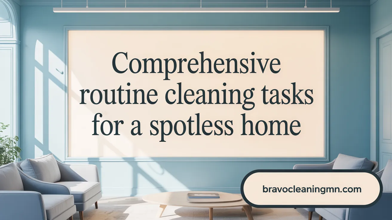 Comprehensive Routine Cleaning Tasks for a Spotless Home