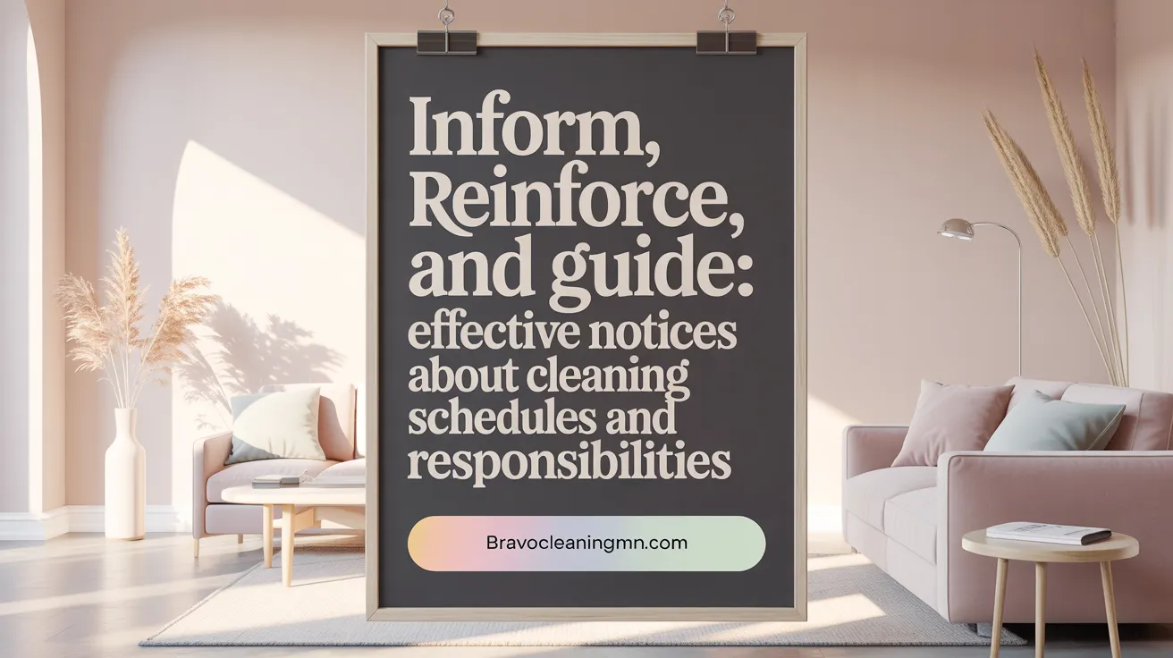 Inform, Reinforce, and Guide: Effective Notices About Cleaning Schedules and Responsibilities
