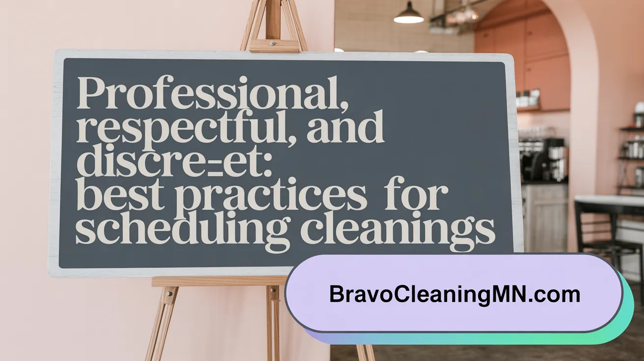 Professional, Respectful, and Discreet: Best Practices for Scheduling Cleanings