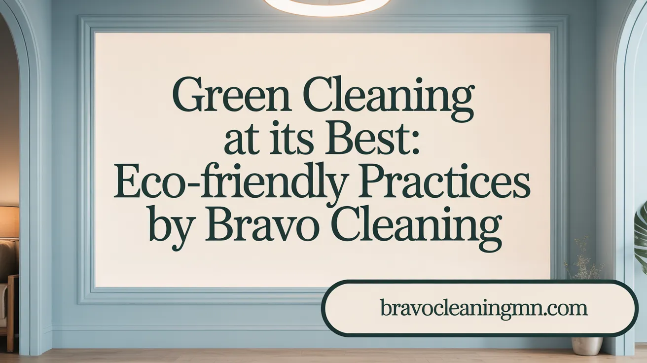 Green Cleaning at its Best: Eco-Friendly Practices by Bravo Cleaning