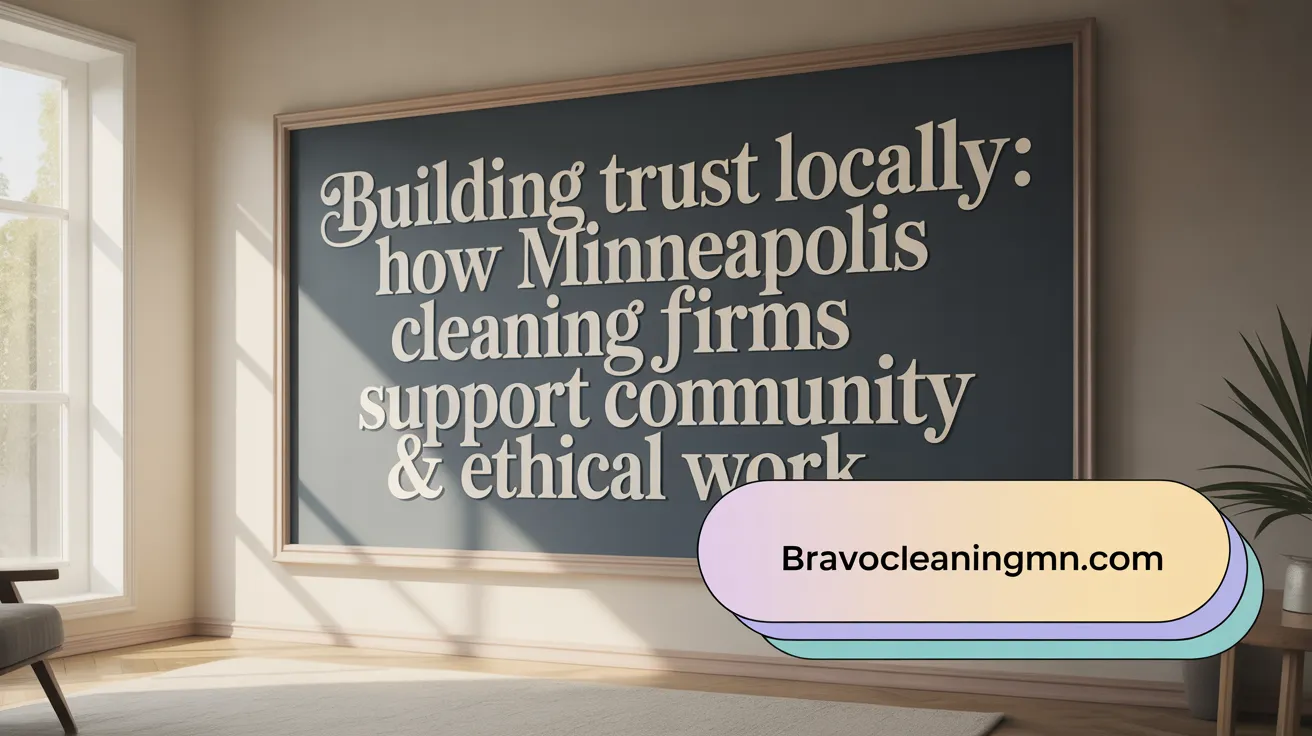 Building Trust Locally: How Minneapolis Cleaning Firms Support Community &amp; Ethical Work