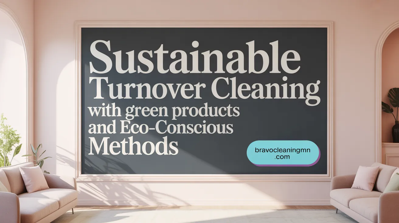 Sustainable Turnover Cleaning with Green Products and Eco-Conscious Methods