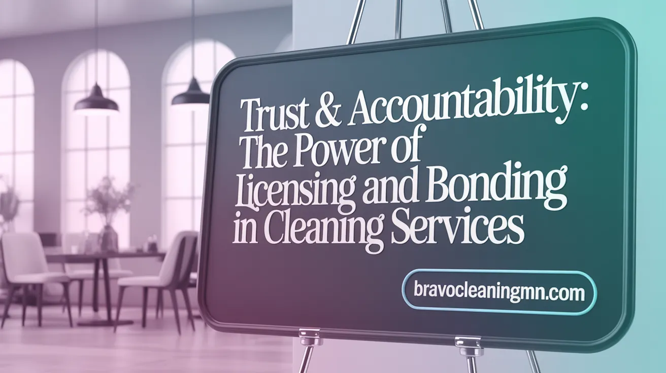 Trust &amp; Accountability: The Power of Licensing and Bonding in Cleaning Services