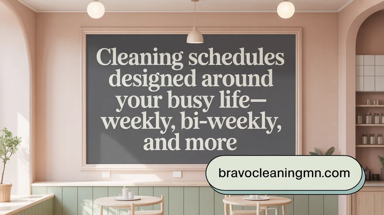 Cleaning schedules designed around your busy life—weekly, bi-weekly, and more