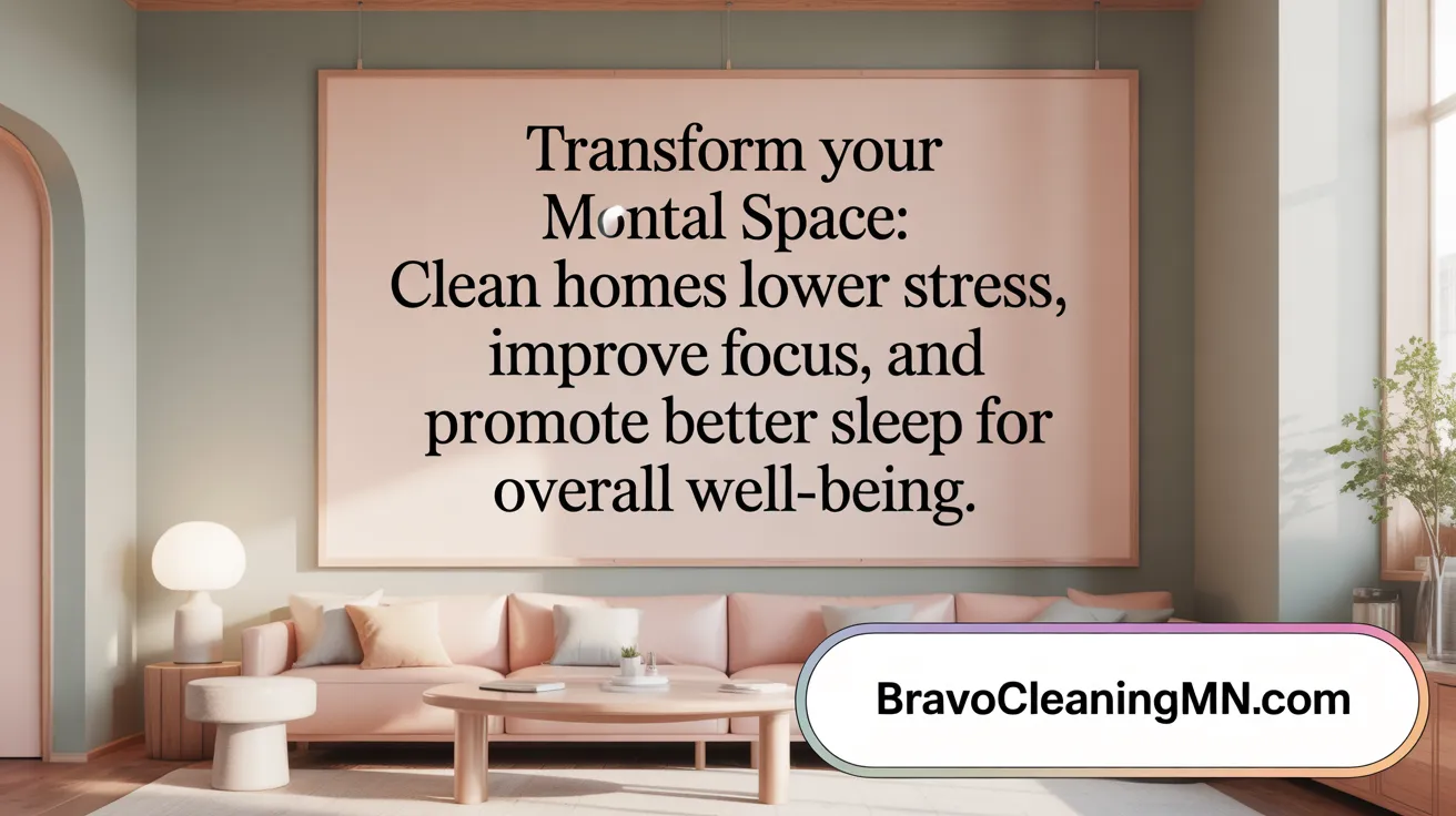 Transform Your Mental Space: Clean homes lower stress, improve focus, and promote better sleep for overall well-being.