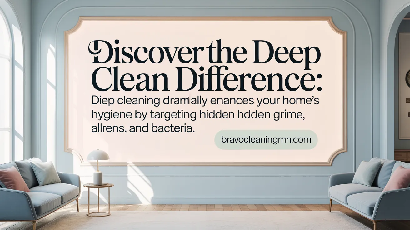 Discover the Deep Clean Difference: Deep cleaning dramatically enhances your home's hygiene by targeting hidden grime, allergens, and bacteria.
