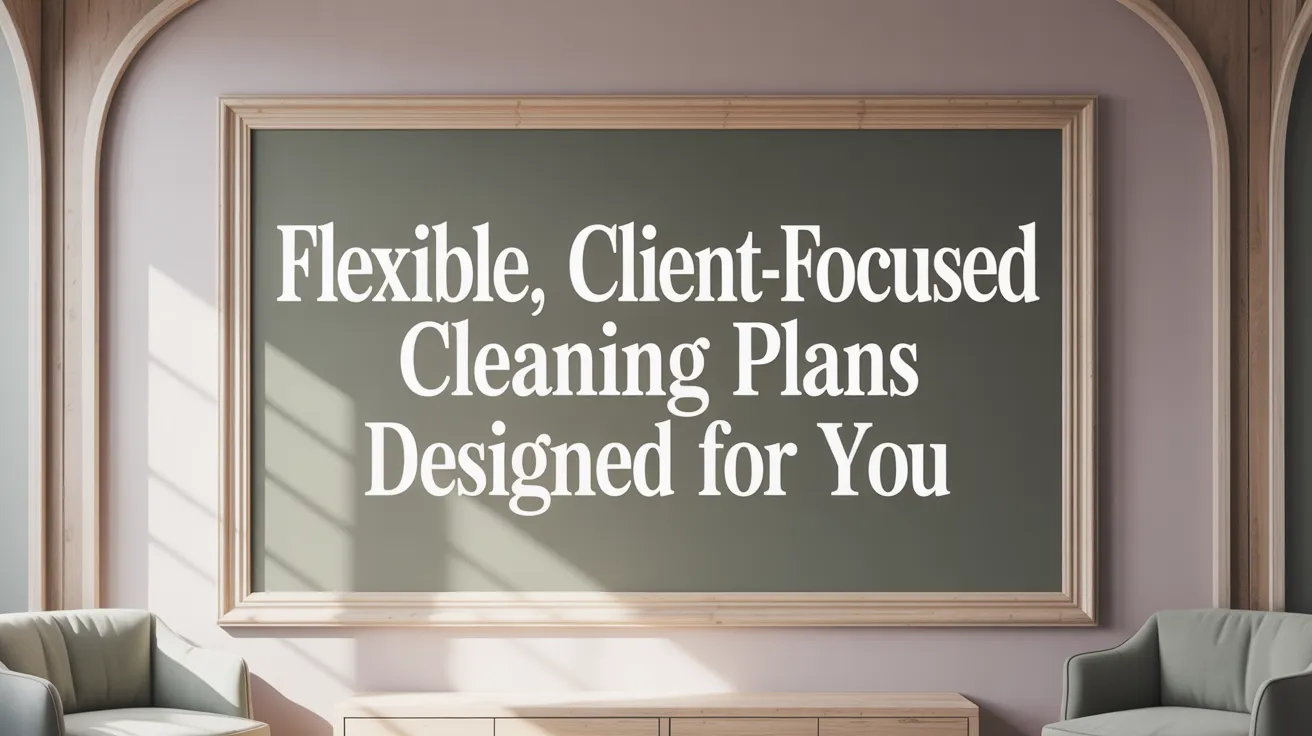 Flexible, Client-Focused Cleaning Plans Designed for You