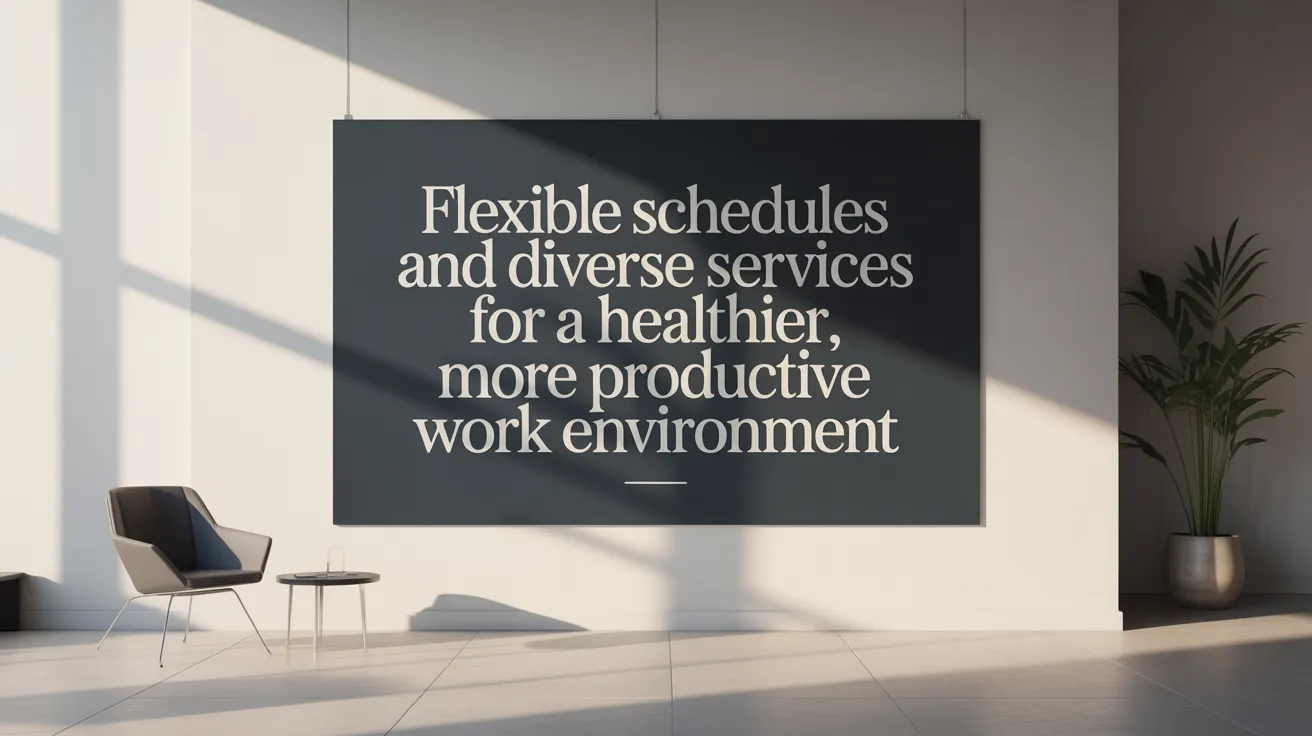 Flexible Schedules and Diverse Services for a Healthier, More Productive Work Environment