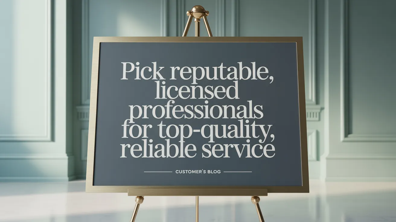 Pick Reputable, Licensed Professionals for Top-Quality, Reliable Service