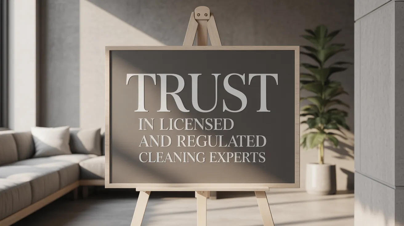 Trust in Licensed and Regulated Cleaning Experts