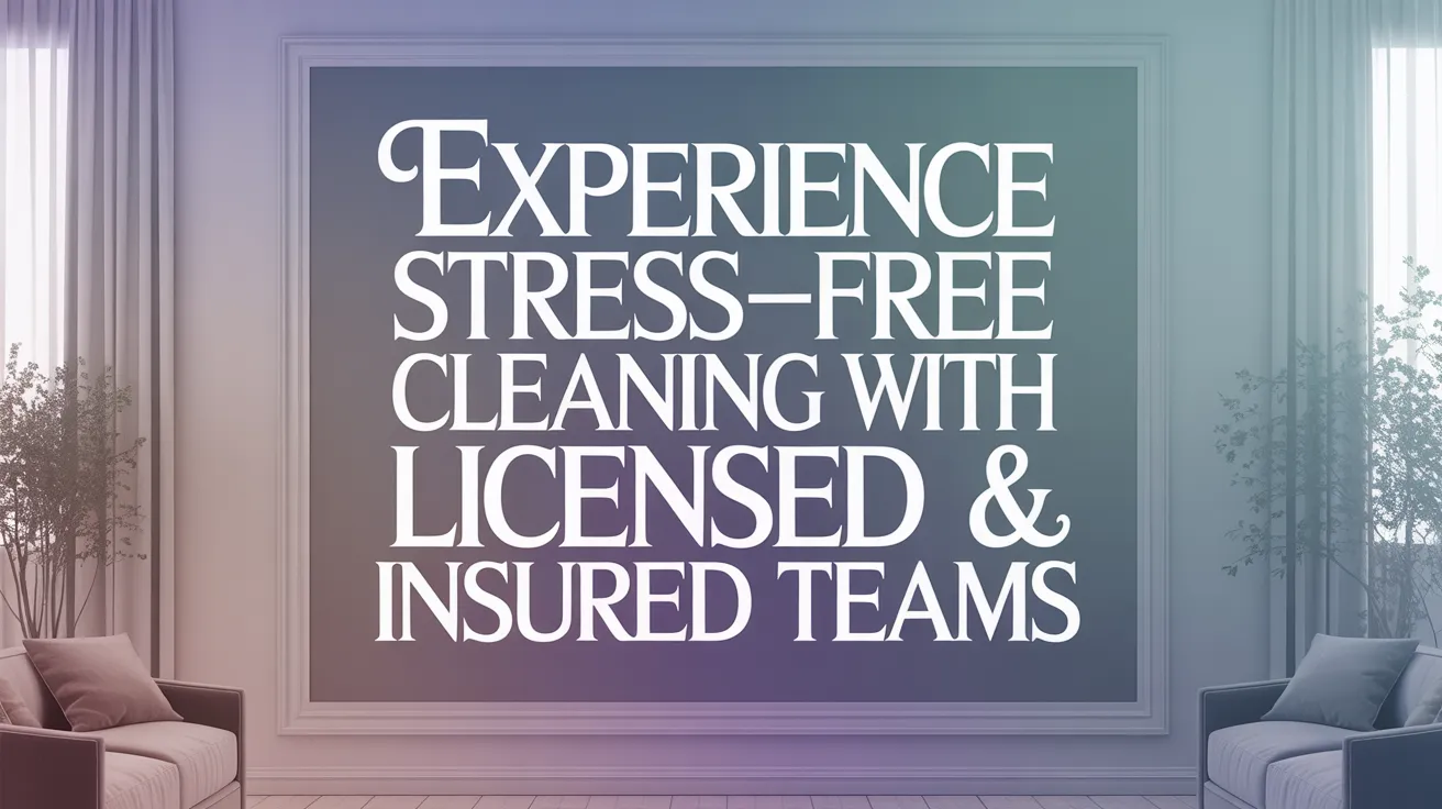Experience Stress-Free Cleaning with Licensed &amp; Insured Teams