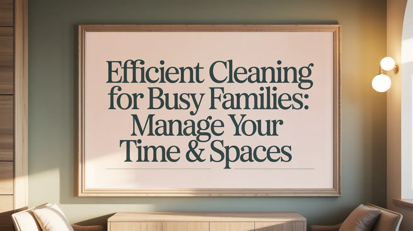 Efficient Cleaning for Busy Families: Manage Your Time &amp; Spaces