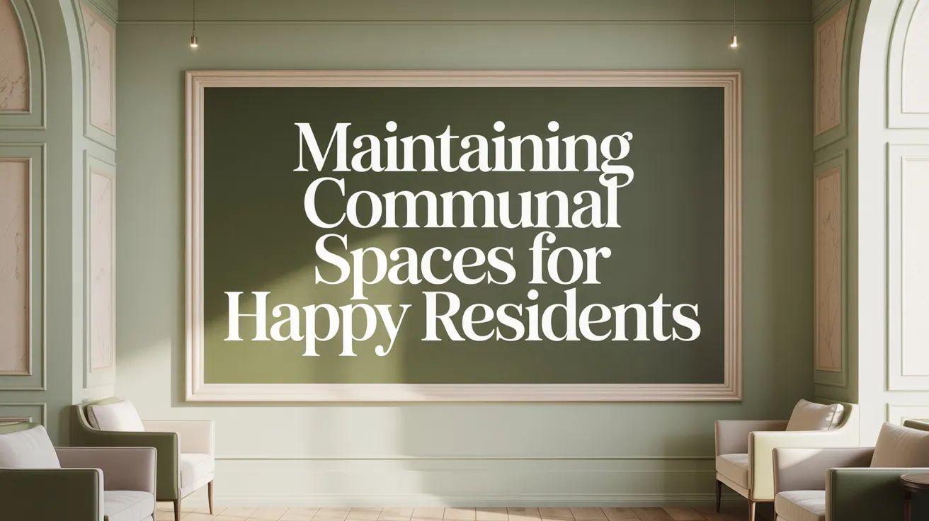 Maintaining Communal Spaces for Happy Residents