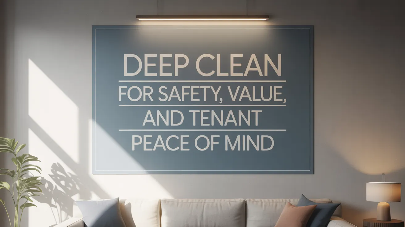 Deep Clean for Safety, Value, and Tenant Peace of Mind