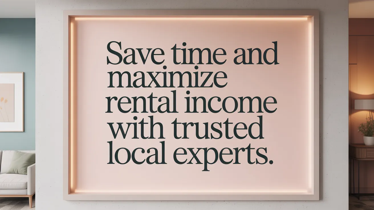 Save Time and Maximize Rental Income with Trusted Local Experts