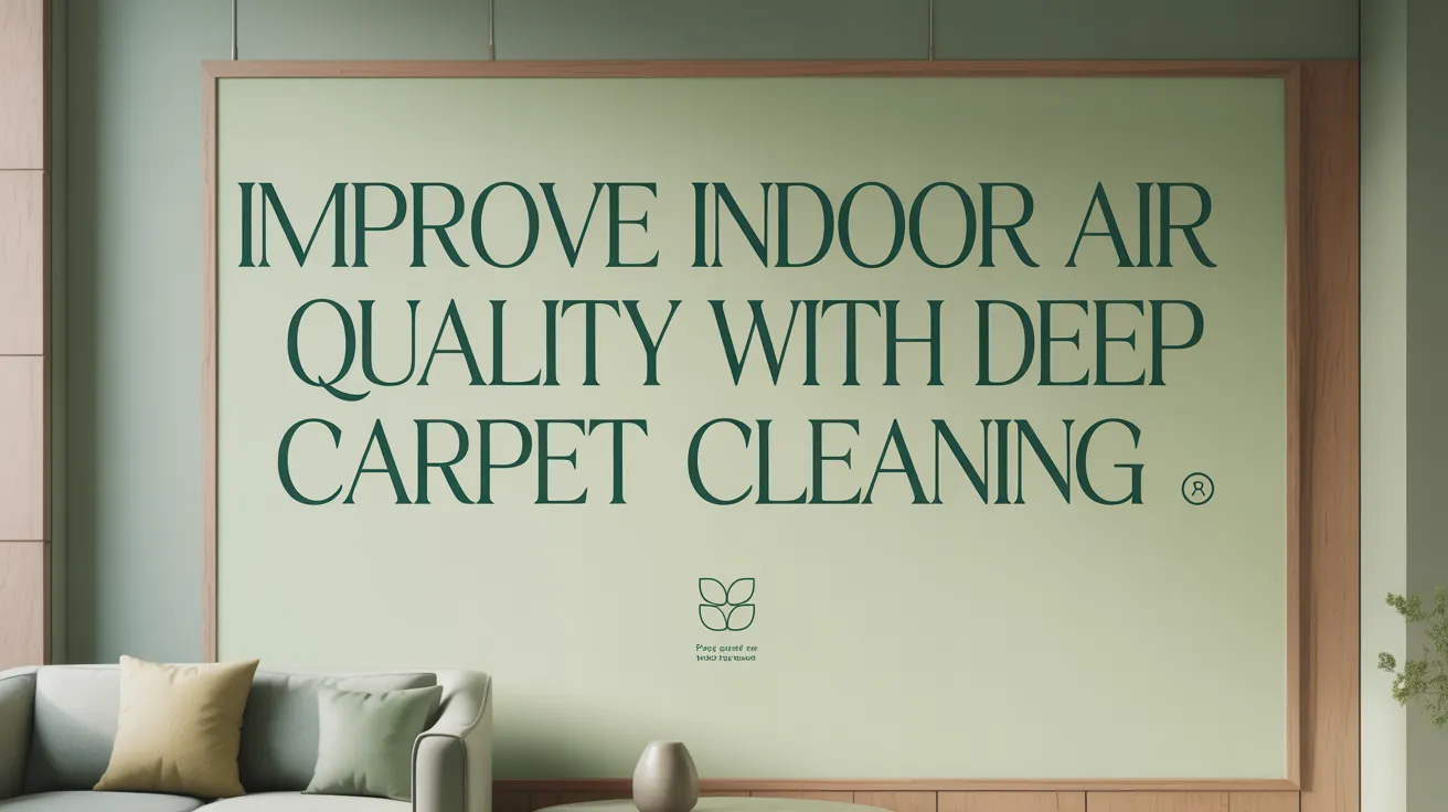 Improve Indoor Air Quality with Deep Carpet Cleaning