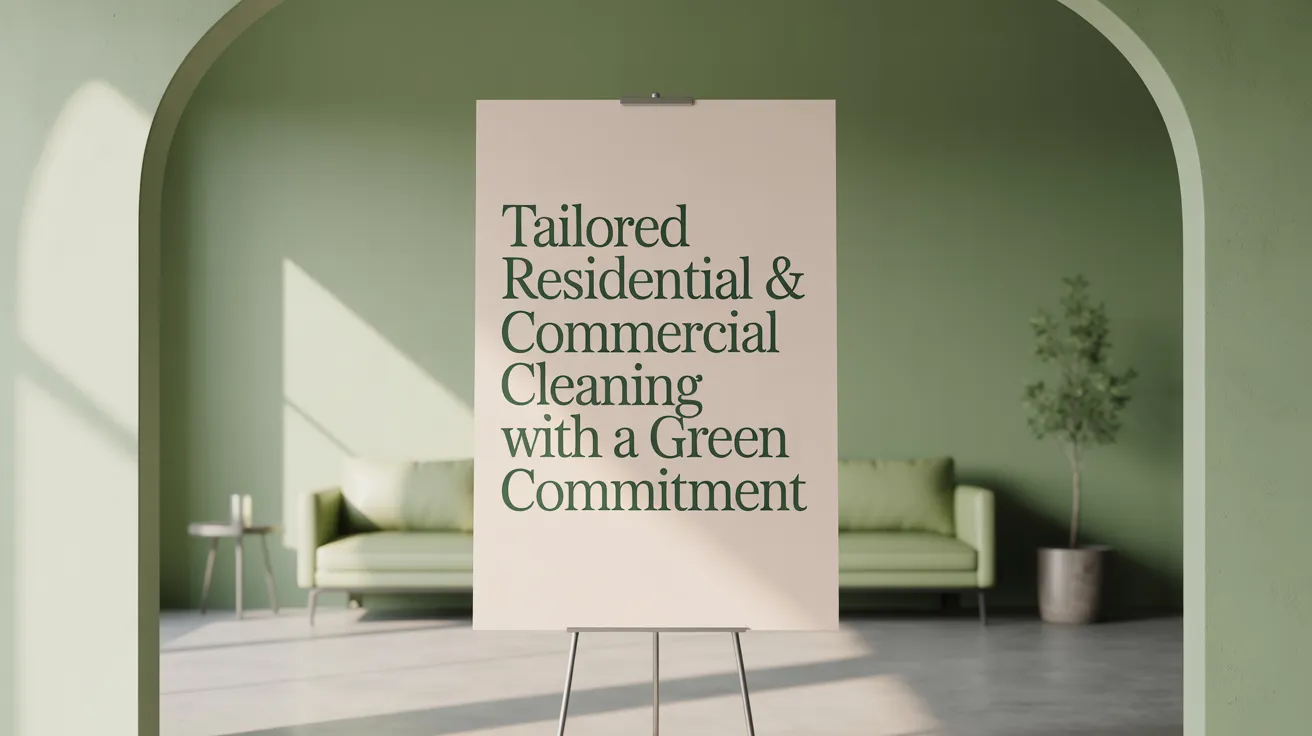 Tailored Residential &amp; Commercial Cleaning with a Green Commitment