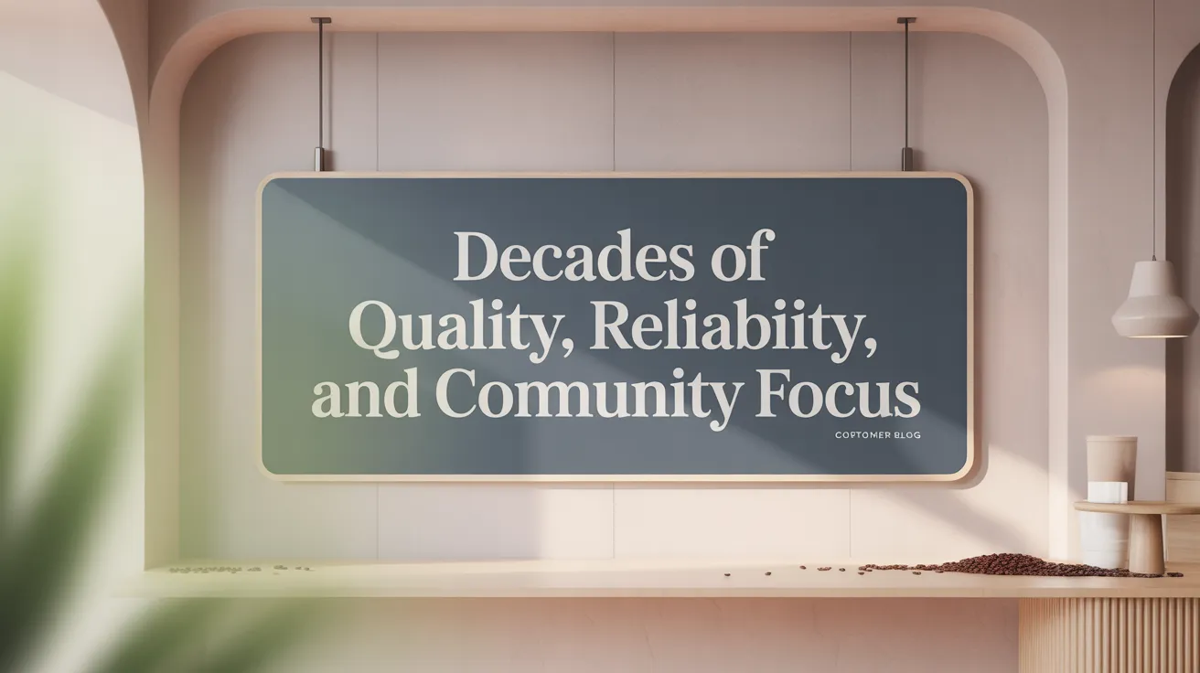 Decades of Quality, Reliability, and Community Focus