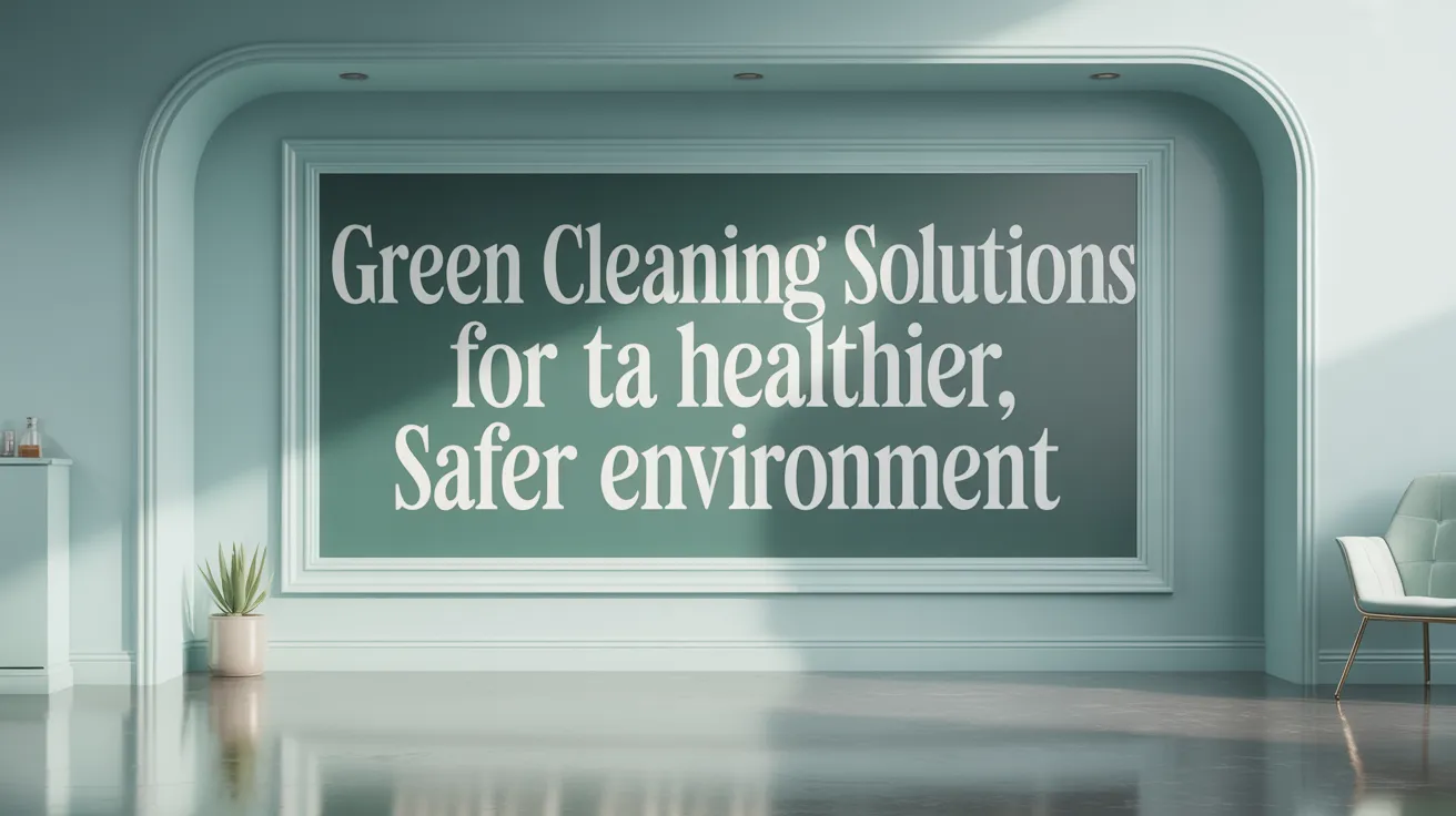 Green Cleaning Solutions for a Healthier, Safer Environment