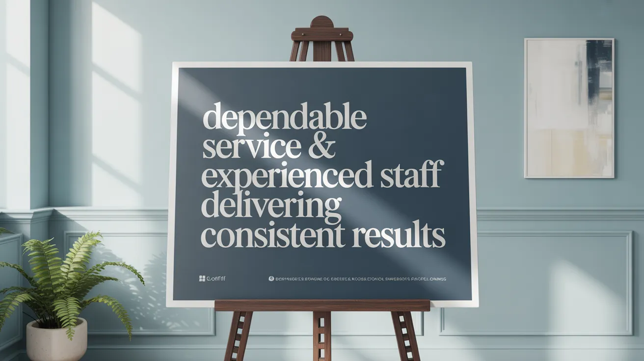 Dependable Service &amp; Experienced Staff Delivering Consistent Results