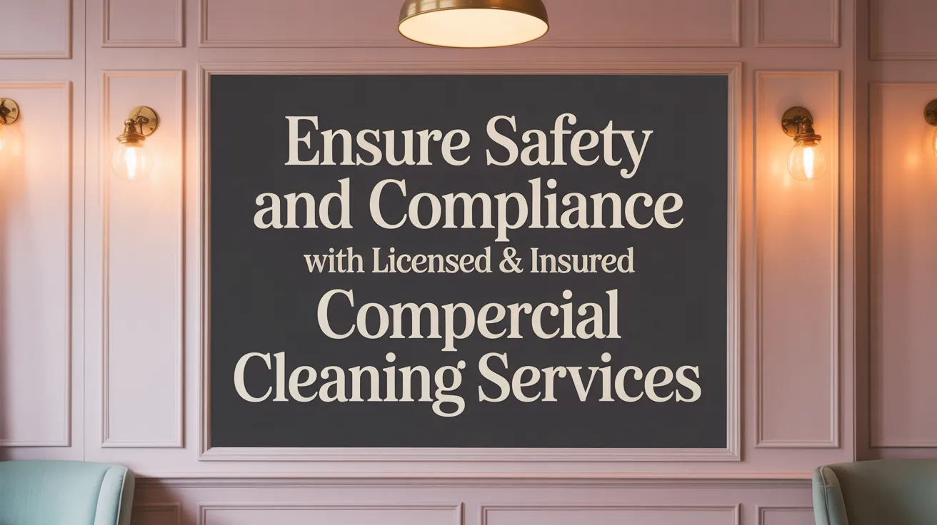 Ensure Safety and Compliance with Licensed &amp; Insured Commercial Cleaning Services