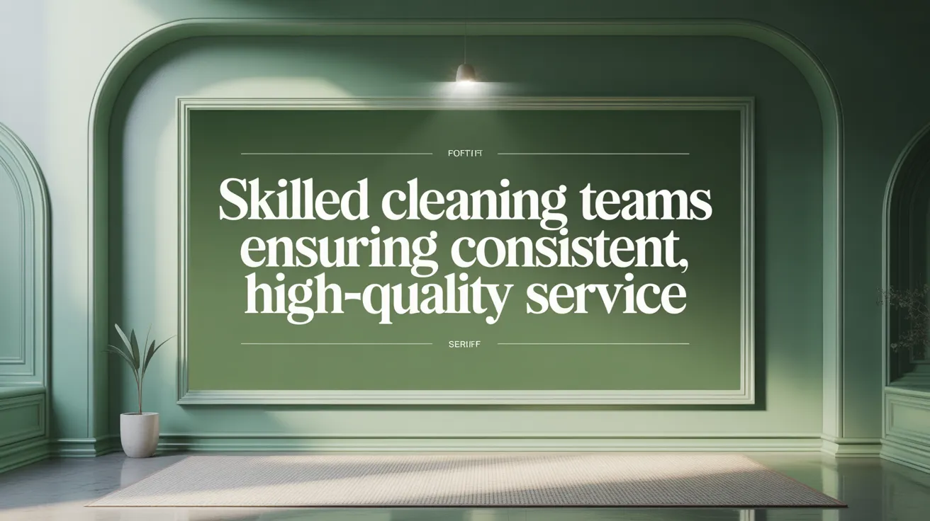 Skilled Cleaning Teams Ensuring Consistent, High-Quality Service