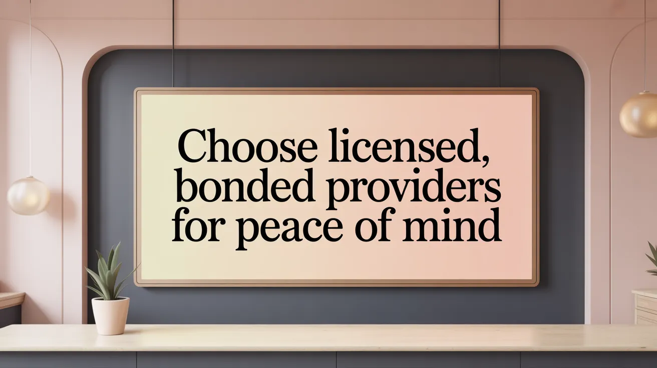 Choose Licensed, Bonded Providers for Peace of Mind