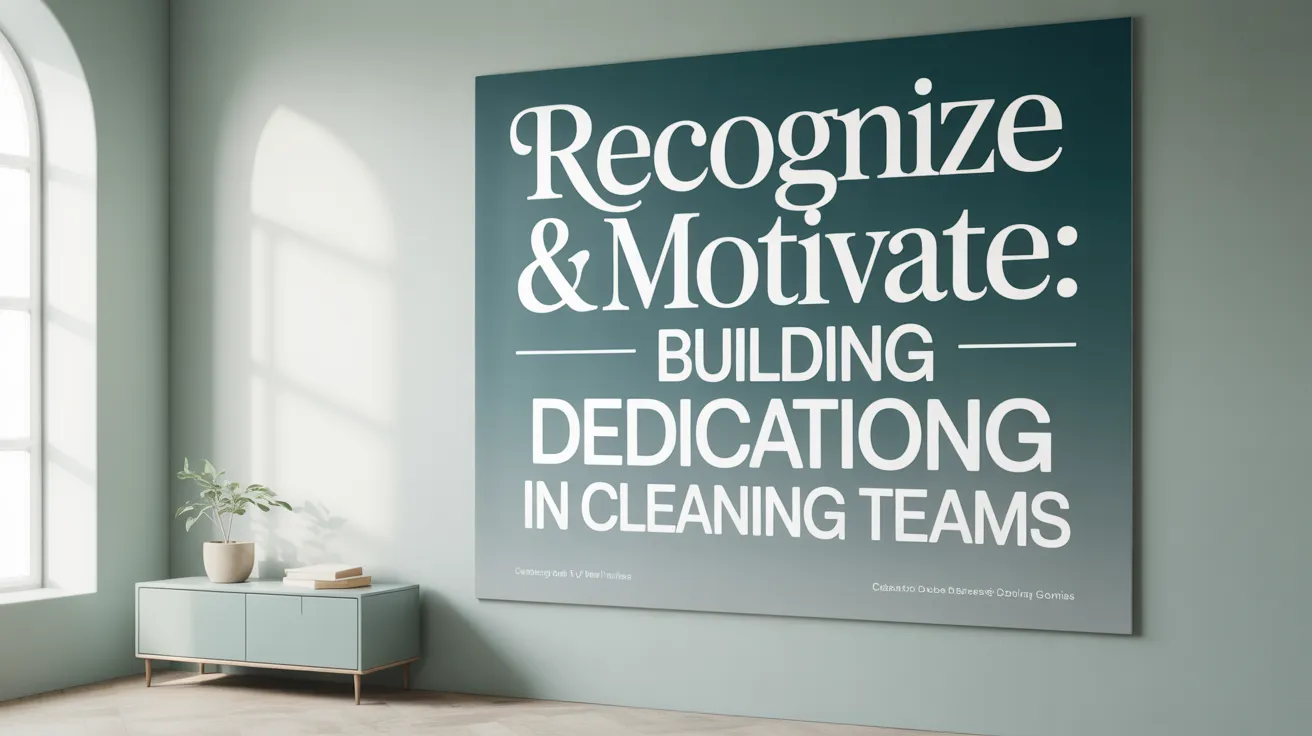 Recognize &amp; Motivate: Building Dedication in Cleaning Teams