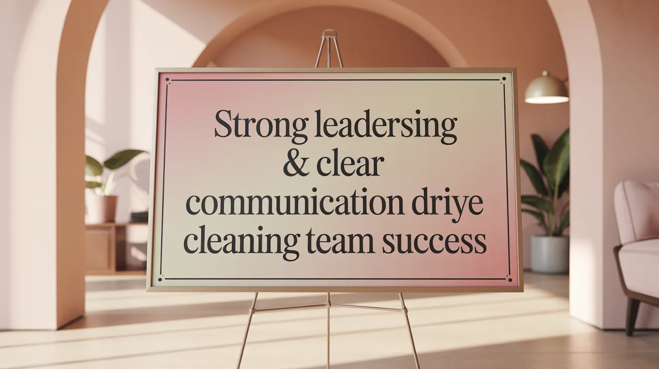 Strong Leadership &amp; Clear Communication Drive Cleaning Team Success