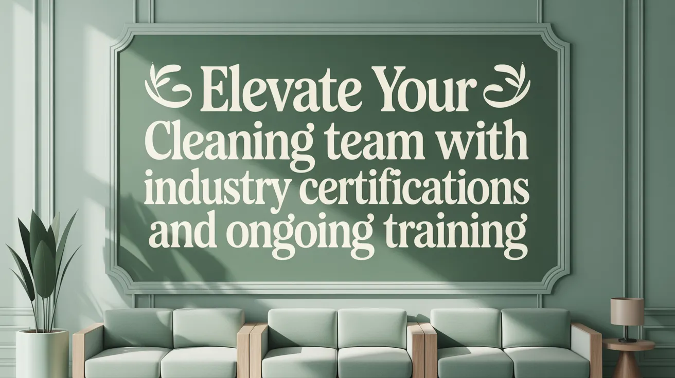 Elevate Your Cleaning Team with Industry Certifications and Ongoing Training