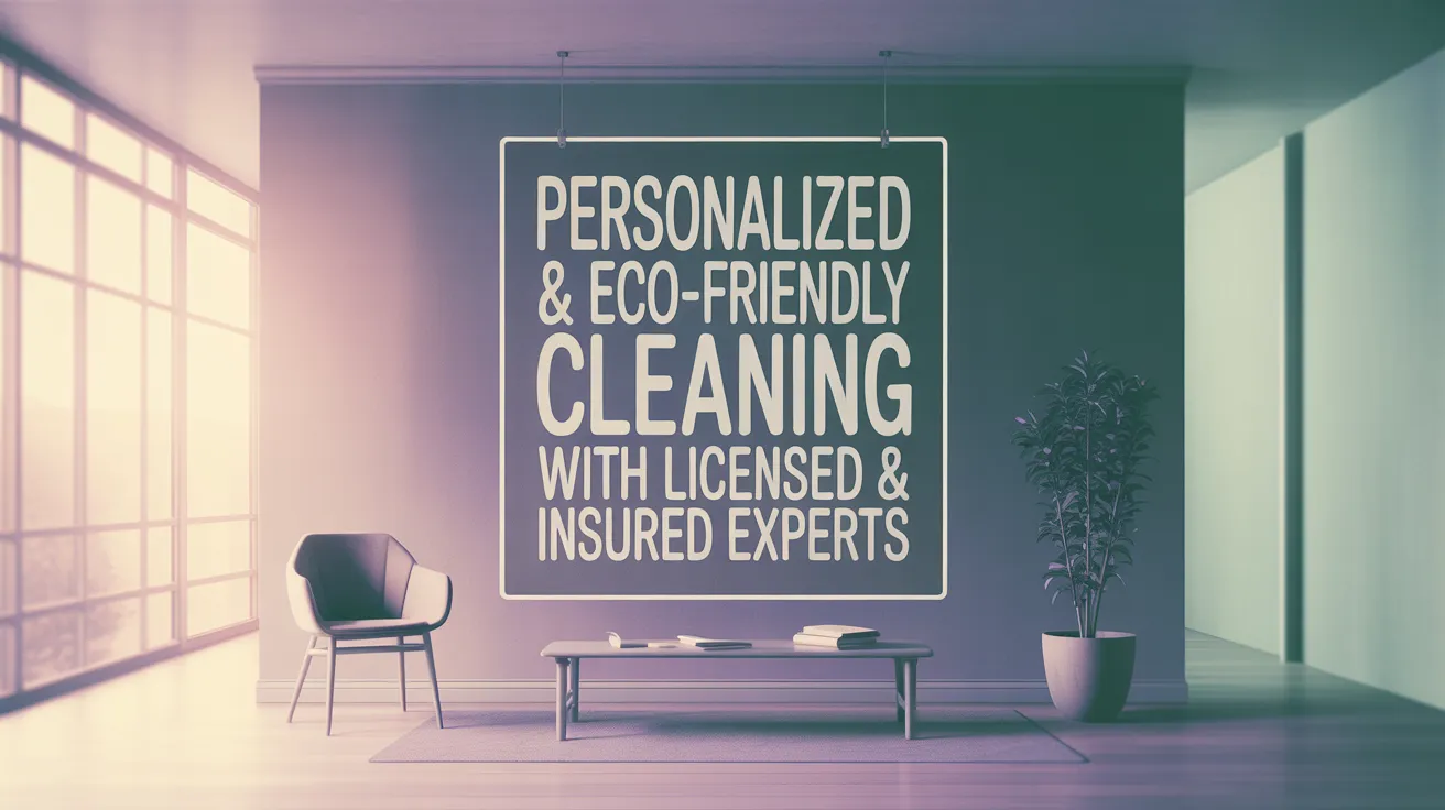 Personalized &amp; Eco-Friendly Cleaning with Licensed &amp; Insured Experts
