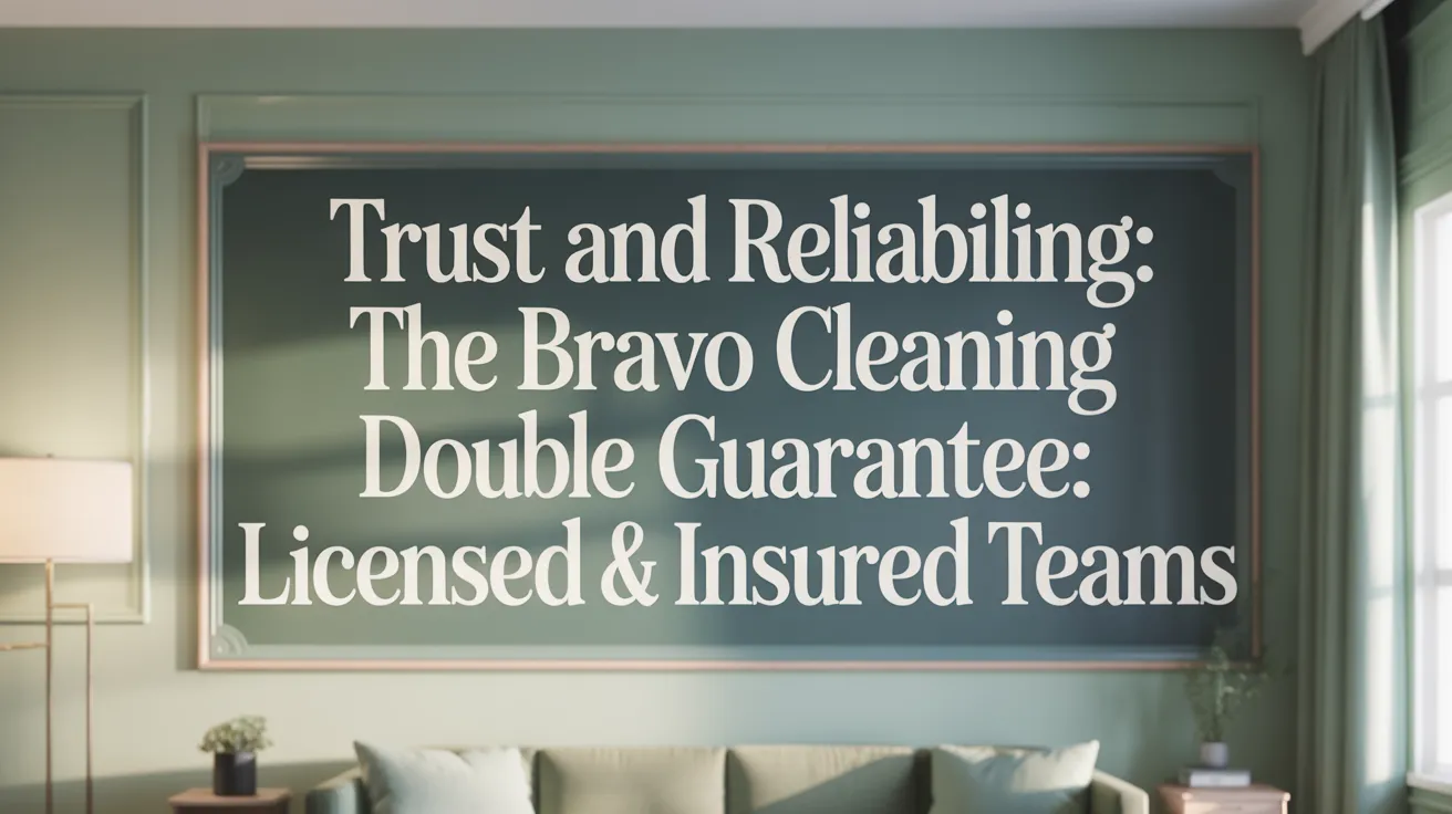 Trust and Reliability: The Bravo Cleaning Double Guarantee: Licensed &amp; Insured Teams