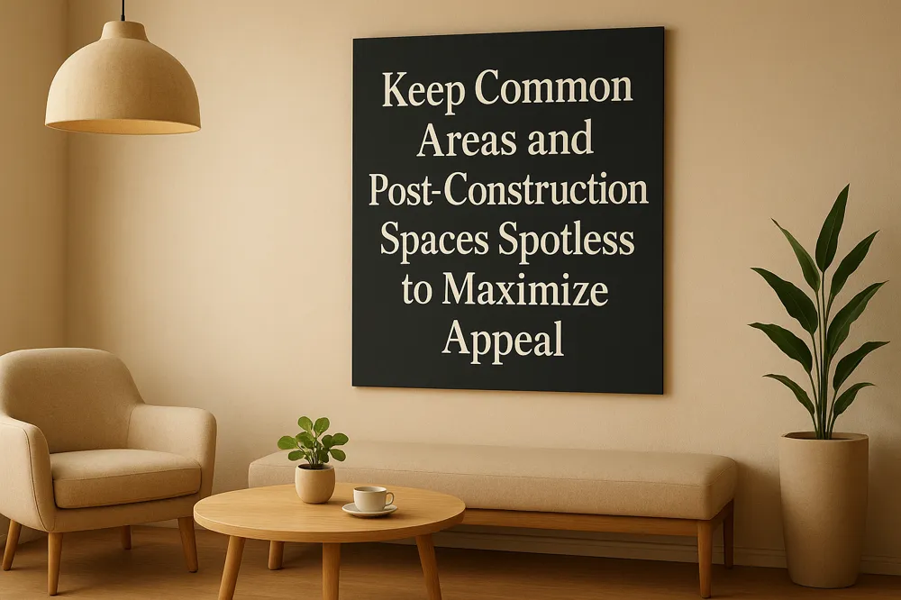 Keep Common Areas and Post-Construction Spaces Spotless to Maximize Appeal