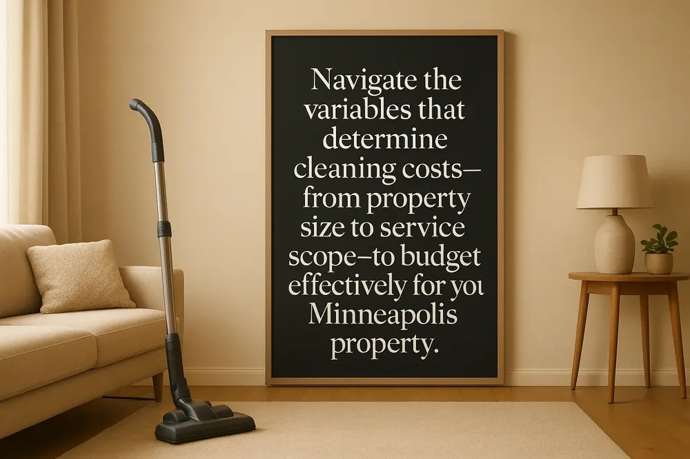 Navigate the variables that determine cleaning costs—from property size to service scope—to budget effectively for your Minneapolis property.