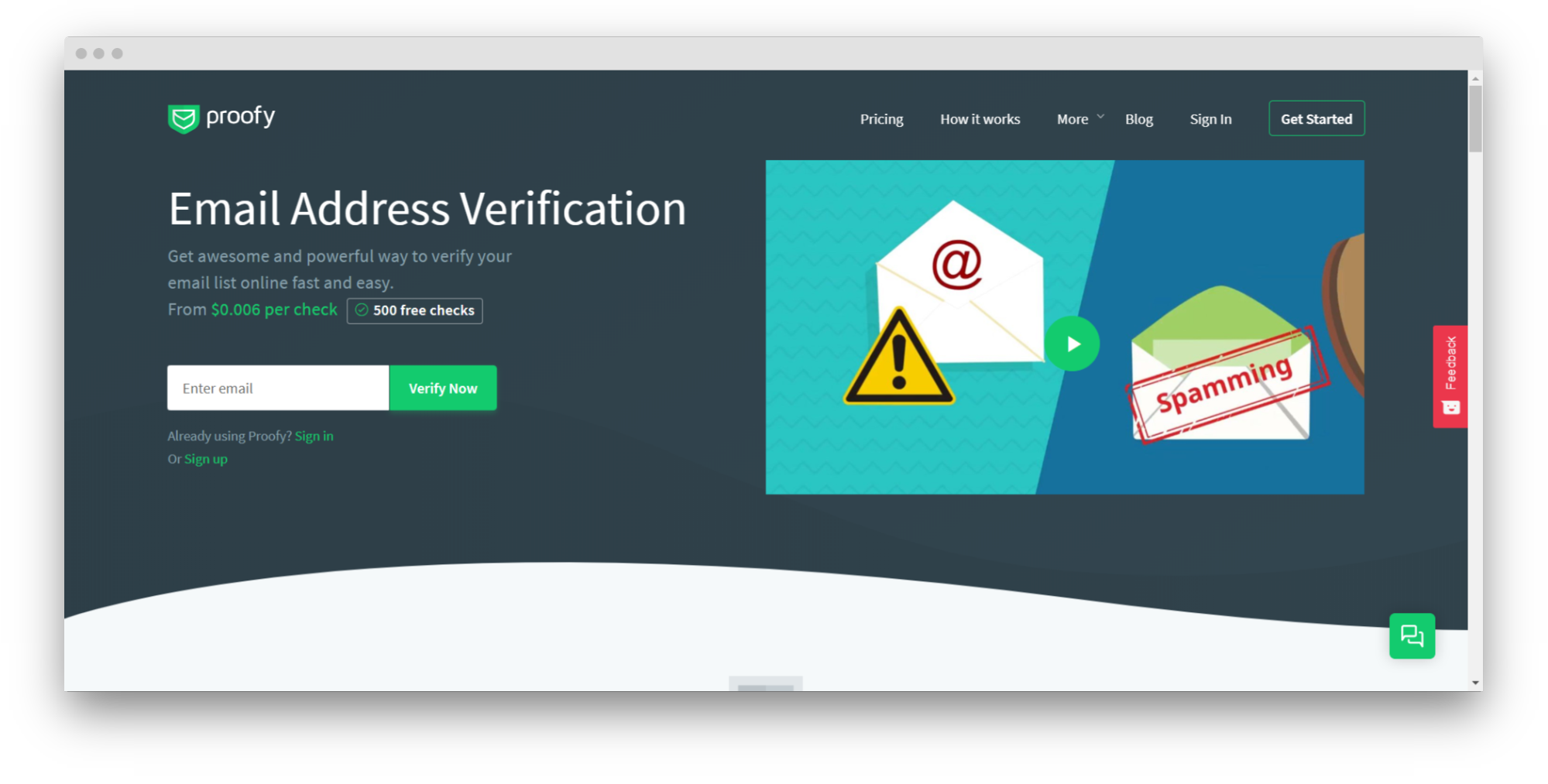 Bulk email validator interface showing list verification results