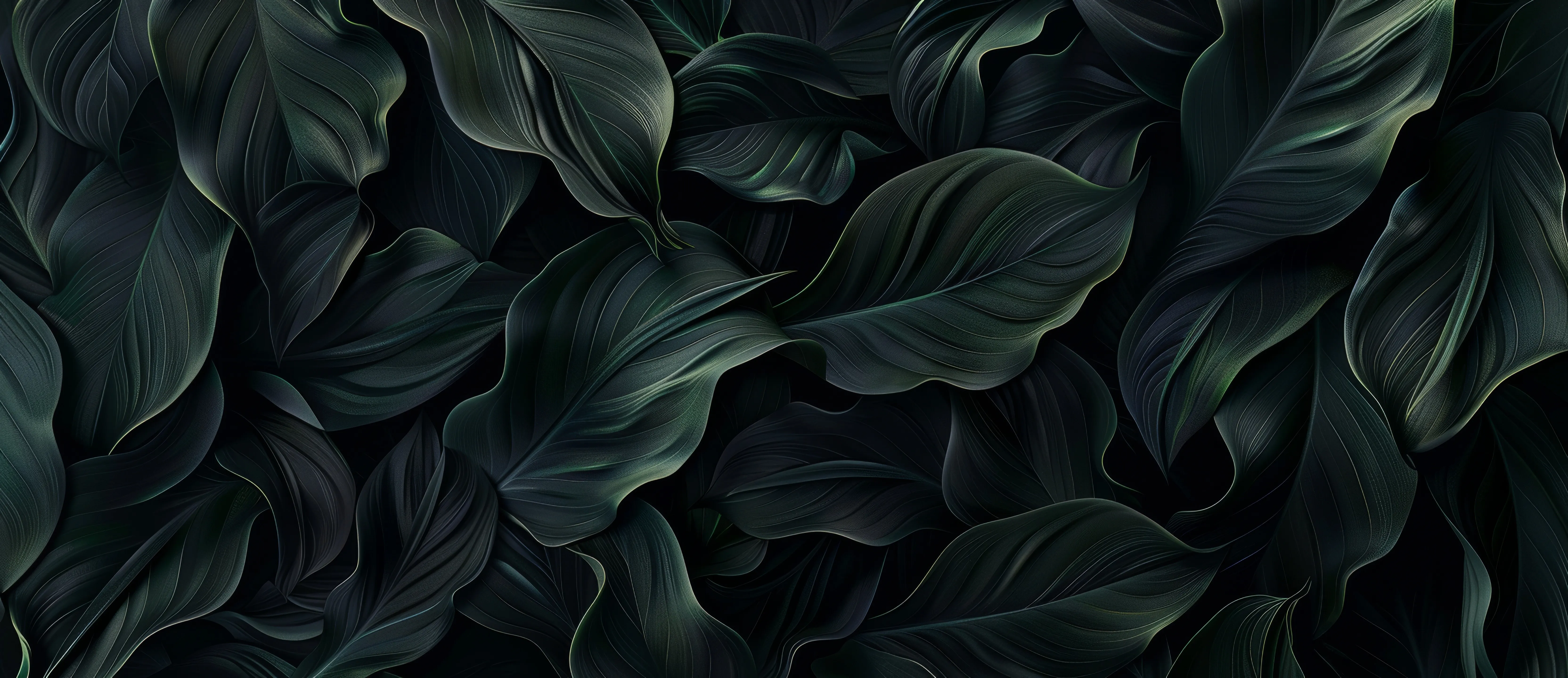 A green leaf background