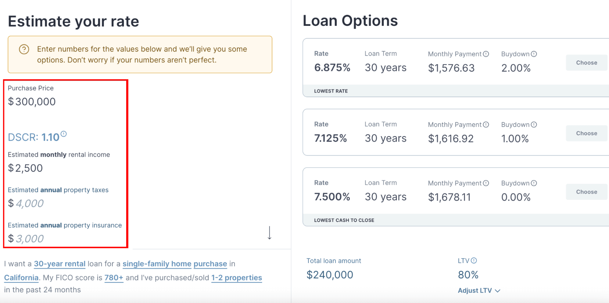 Estimate your rate and see your loan options with Constitution Lending's DSCR Loan Pricer