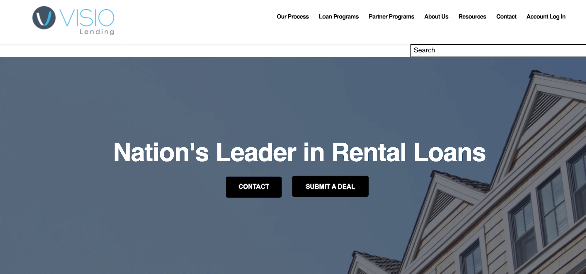 Visio Lending homepage