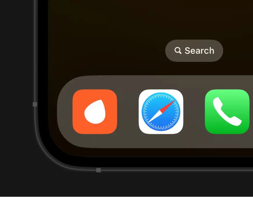 Icono de Almond en el dock de un iPhone