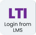 LTI logo with text below reading 'Login from LMS'.