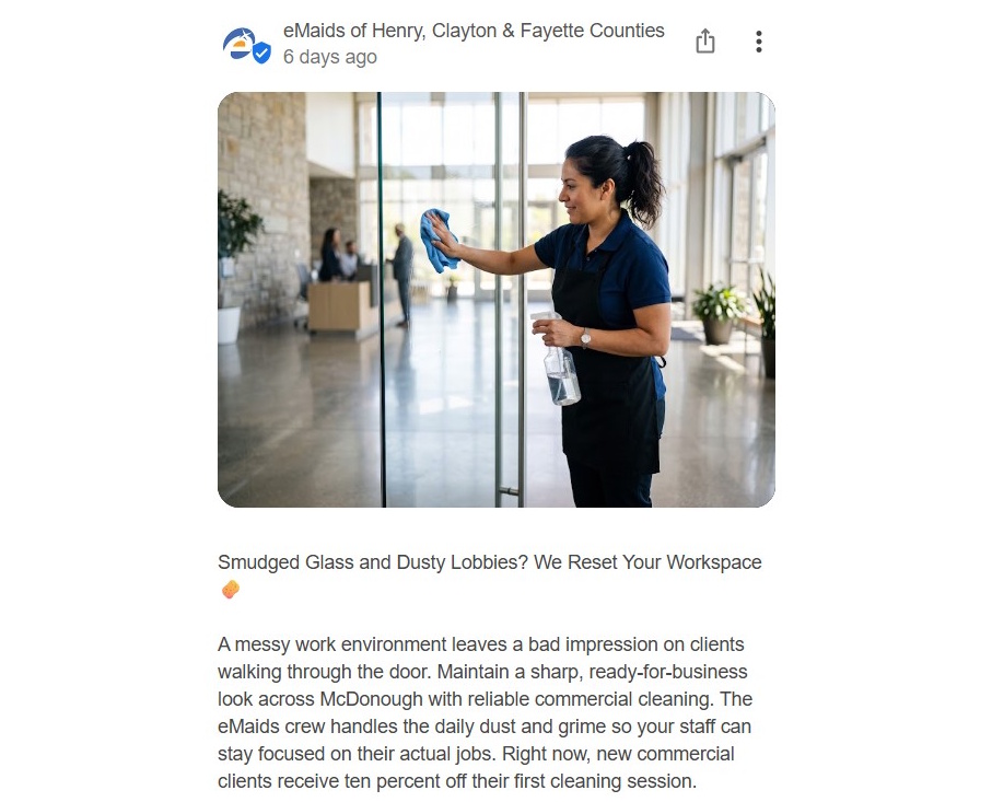 Example of an SEO-optimized Google Business Profile post created by Clientomic for a local auto tint business
