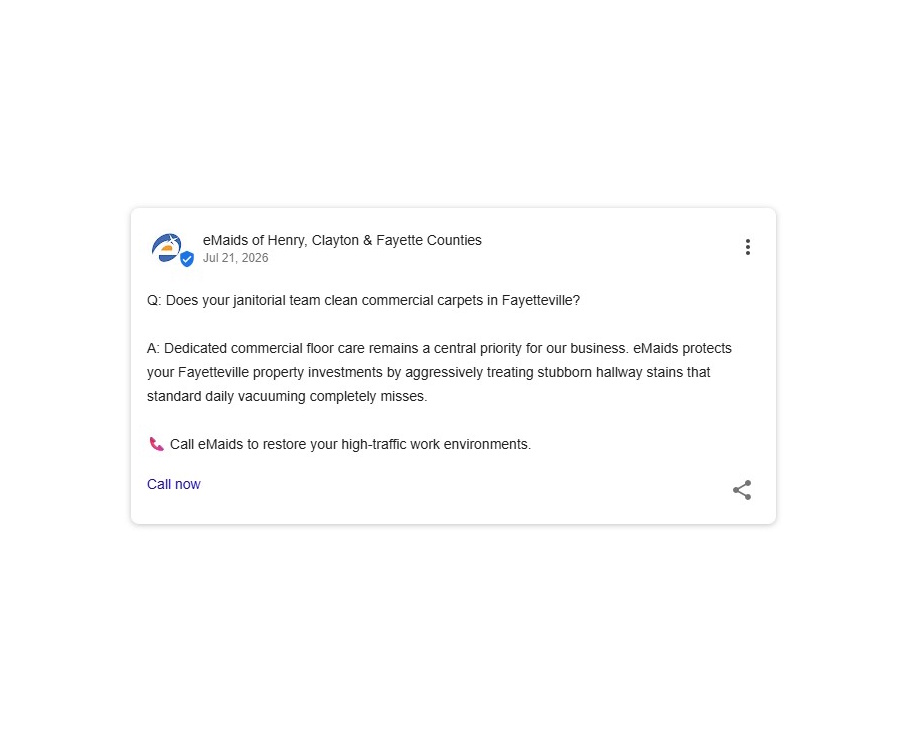 Example of an AI-optimized Q&A post for a local towing business Google Business Profile managed by Clientomic