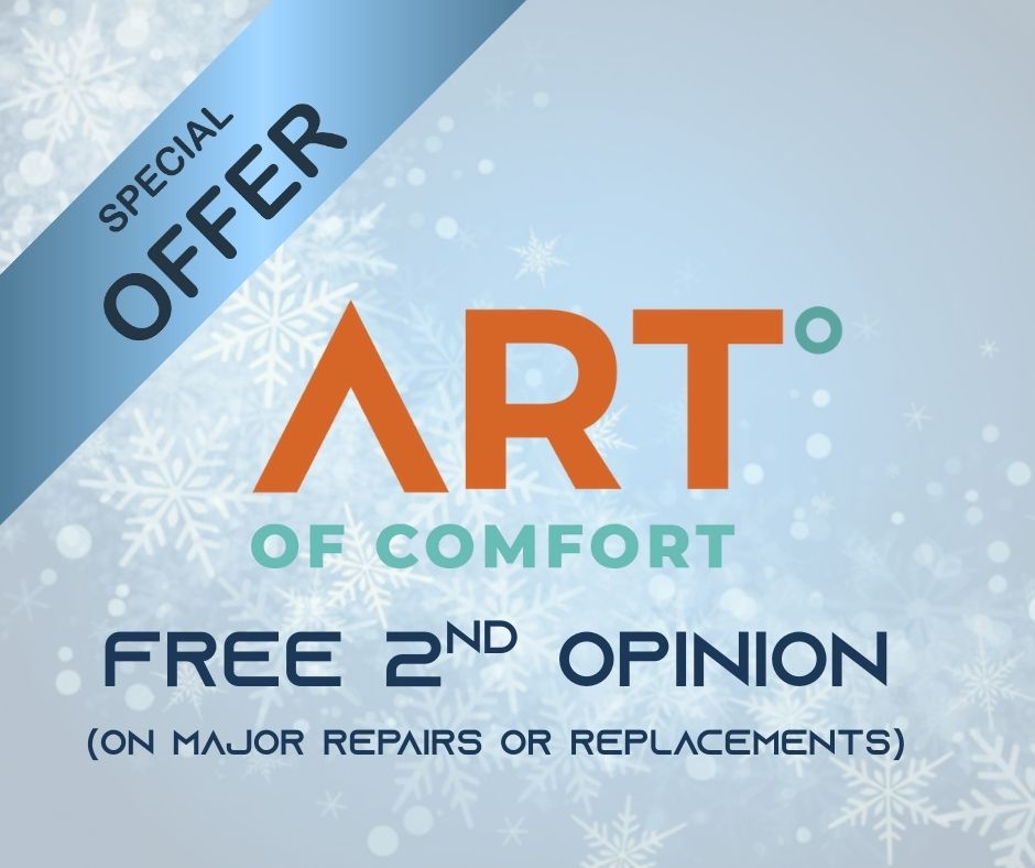 Promotional graphic for a free 2nd opinion for any major repair or replacement