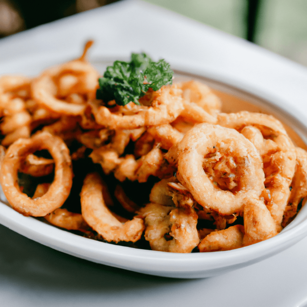 Tantalizing view of seasoned curly fries in an air fryer basket.