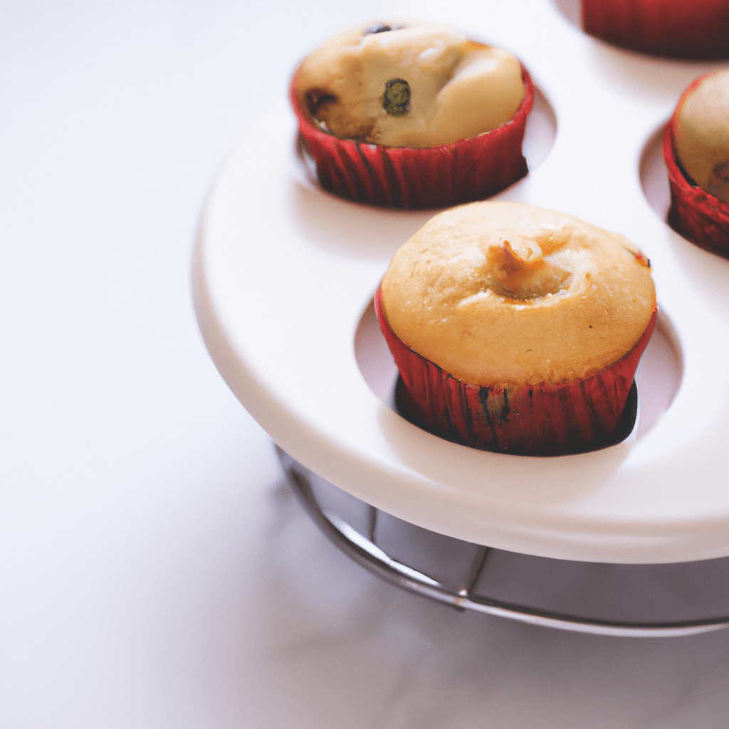The process of making mini cupcakes in air fryer inside the basket