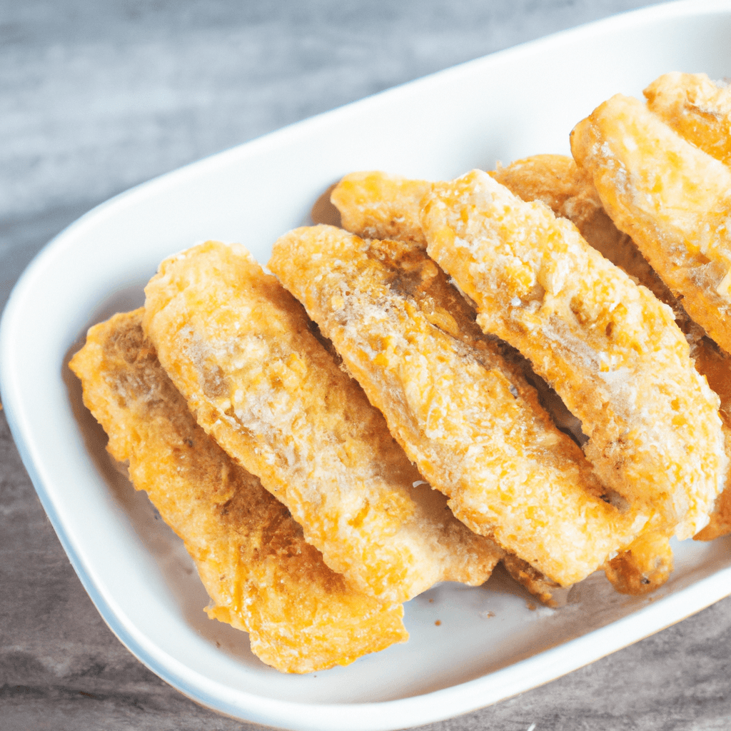 Air fryer with fish fillets halfway through cooking