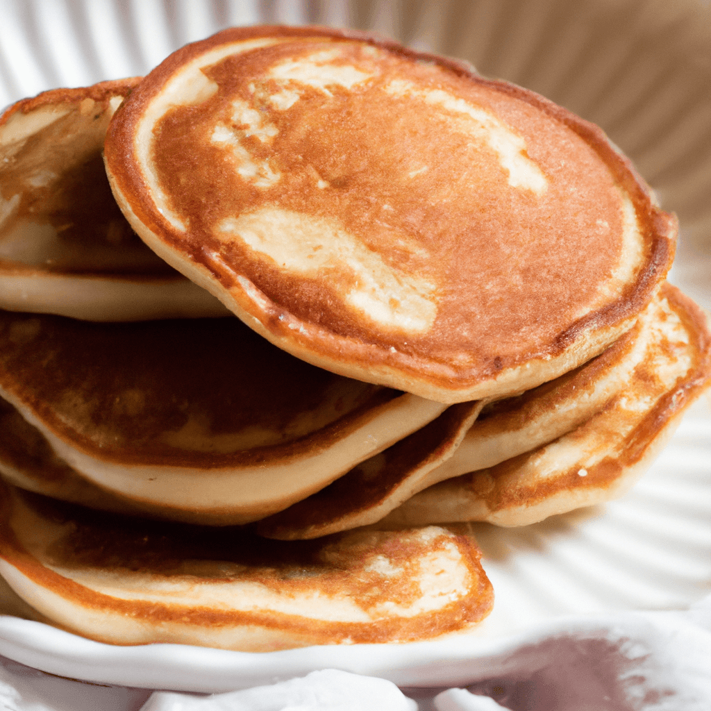 Close-up of fluffy air fryer pancakes with blueberries