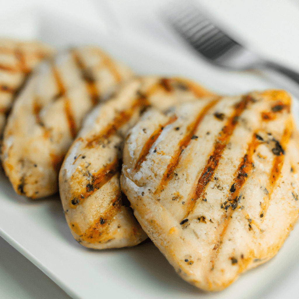 Frozen chicken steaks placed neatly in an air fryer basket, ready to cook.