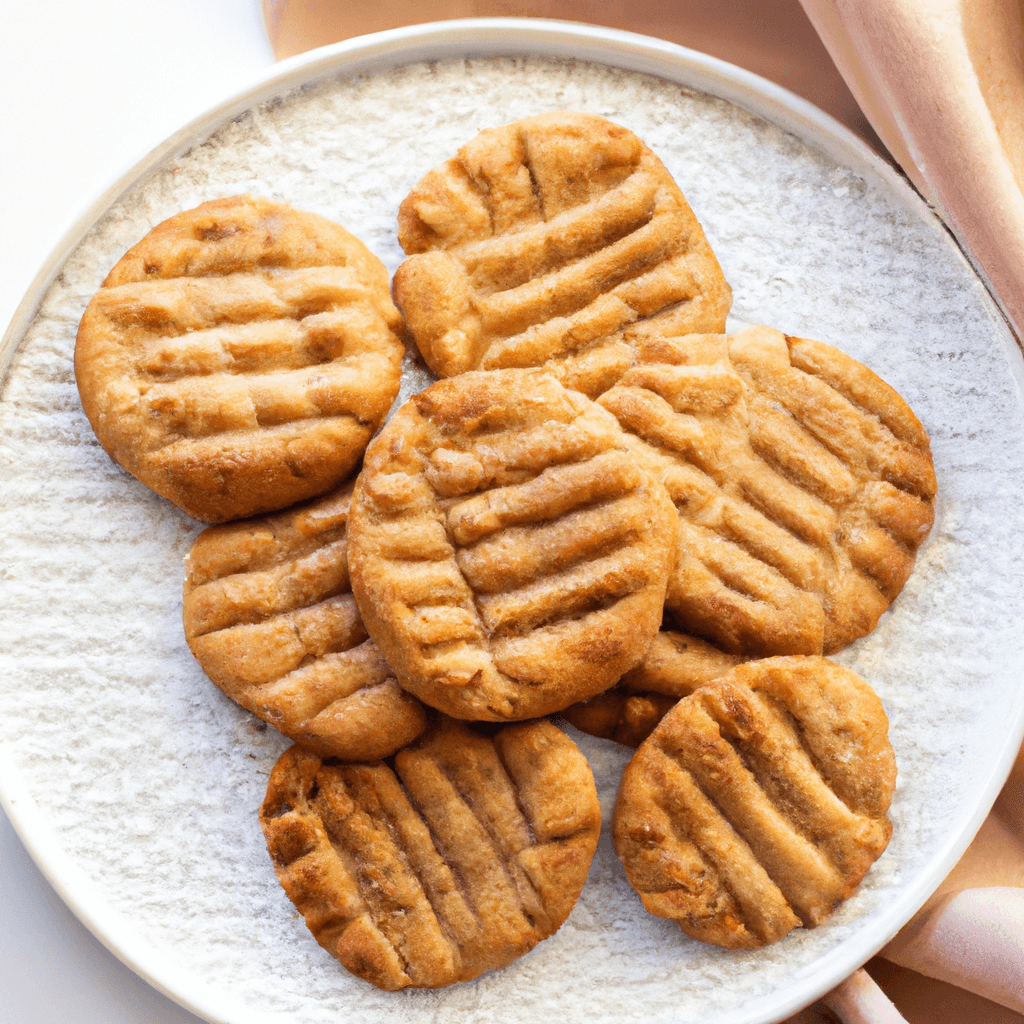 Air fryer basket lined with parchment paper holding cookies