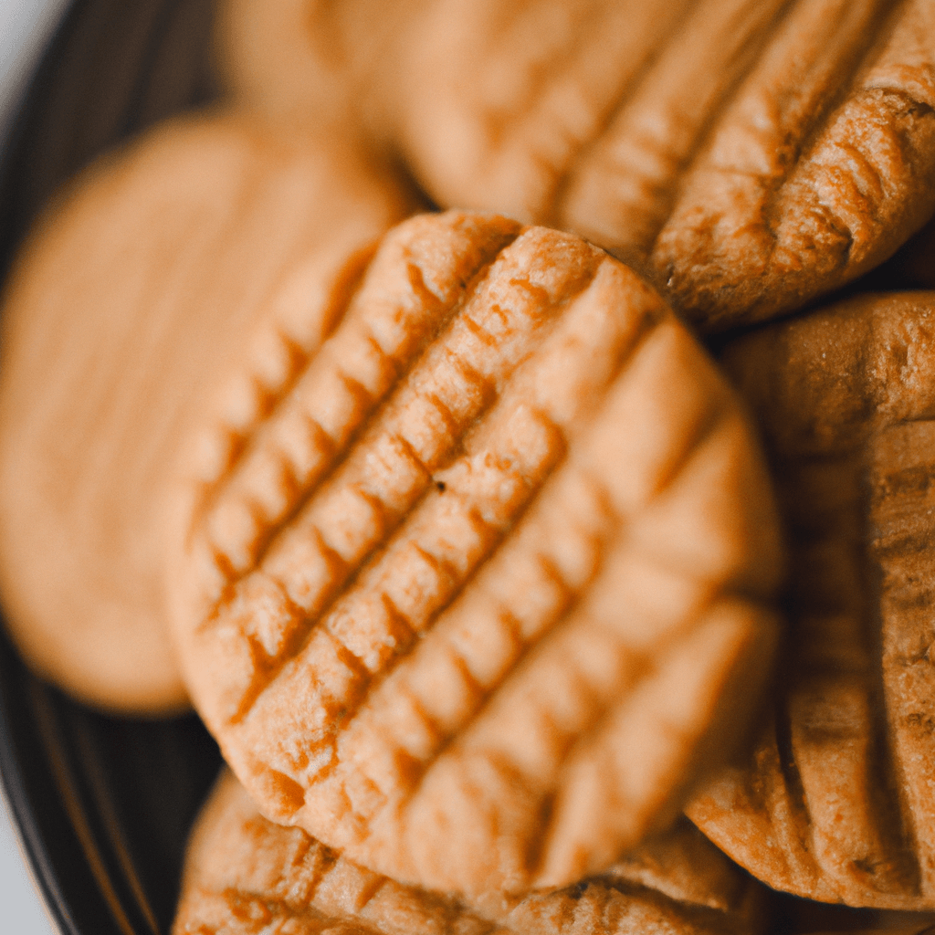 Freshly baked peanut butter cookies cooling on a rack